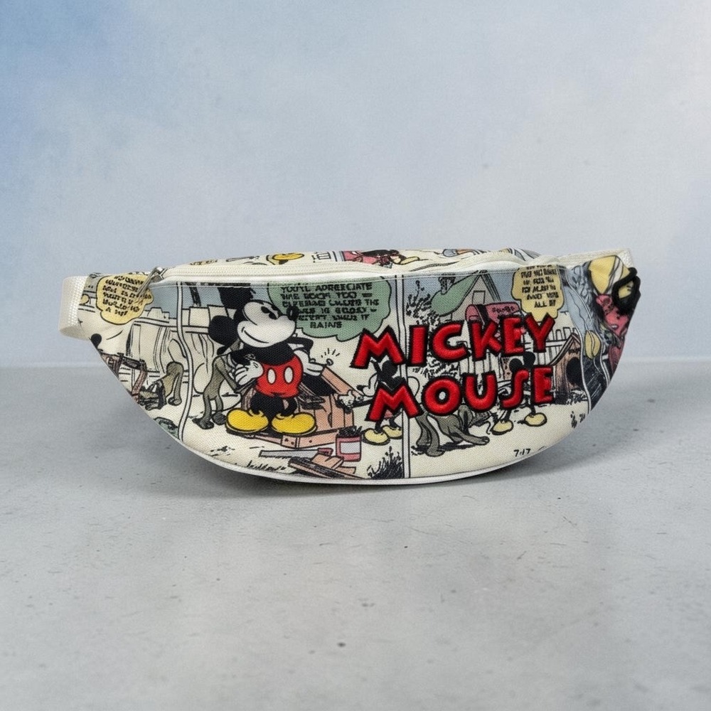 Disney Mickey Mouse Comic Strip Belt Bag Retro Disneycore‎ Theme Park Fanny Pack